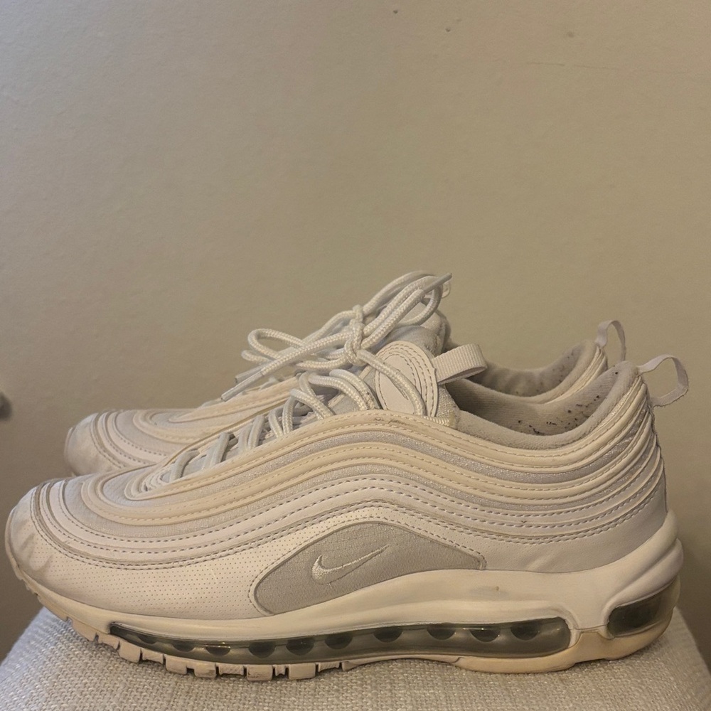 Nike Air Max 97 Triple white Size 7Y - Picture 3 of 9